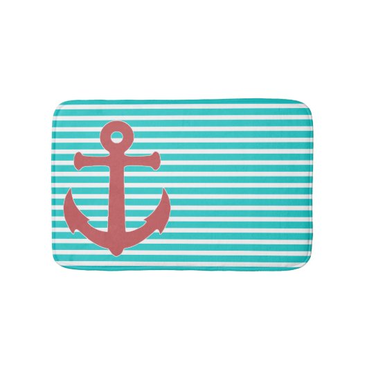 Stijlvol Anker en Stripes Bath Mat (Voorkant)