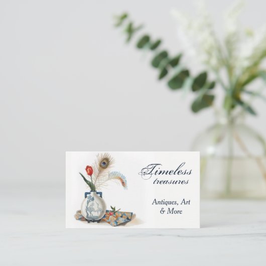  Stijlvol Antiek Visitekaartje (Staand voorkant)