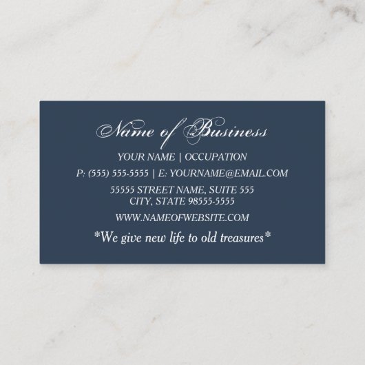  Stijlvol Antiek Visitekaartje (Achterkant)