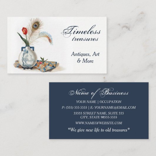  Stijlvol Antiek Visitekaartje (Voorkant / Achterkant)