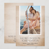 Stijlvol Antiek voor fotobruiloft Save The Date (Voorkant / Achterkant)