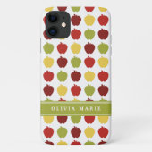 Stijlvol Apple Pattern met Persoonlijke naam Case-Mate iPhone Case (Achterkant)