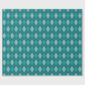 Stijlvol Aqua/Blauwgroen Argyll Diamond Classic Go Cadeaupapier (Vlak)