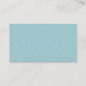 Stijlvol Aqua Damask Pattern Contactkaartje (Achterkant)