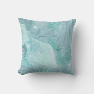 Stijlvol Aqua Seashell kussen