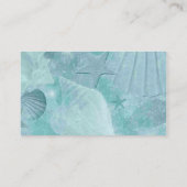 Stijlvol Aqua Zee Shell Visitekaartje (Achterkant)