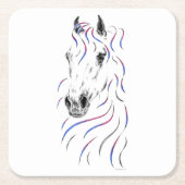 Stijlvol Arabisch paard Kartonnen Onderzetters (Voorkant)
