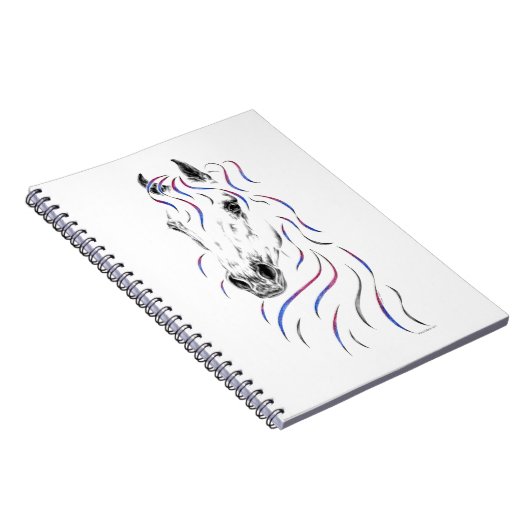 Stijlvol Arabisch paard Notitieboek (Rechterzijde)