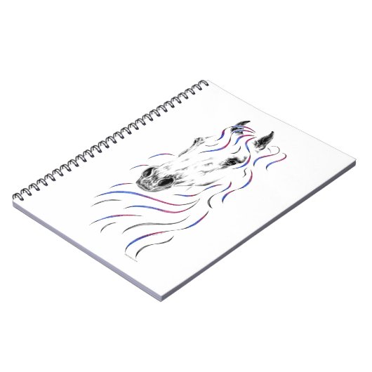 Stijlvol Arabisch paard Notitieboek (Linkerzijde)