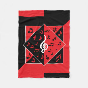 Stijlvol Art deco stijl muziekontwerp Fleece Deken