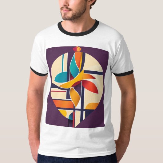 Stijlvol art design shirt (Voorkant)