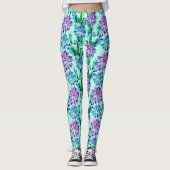 Stijlvol artistiek beeld modern Cactus Patroon Leggings (Voorkant)
