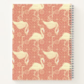 Stijlvol Arts & Crafts geïnspireerd Flamingo patro Notitieboek (Achterkant)