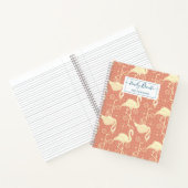 Stijlvol Arts & Crafts geïnspireerd Flamingo patro Notitieboek (Binnen)