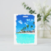 Stijlvol Aruba Caribbean Beach Paradise Briefkaart (Staand voorkant)