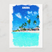 Stijlvol Aruba Caribbean Beach Paradise Briefkaart (Voorkant)