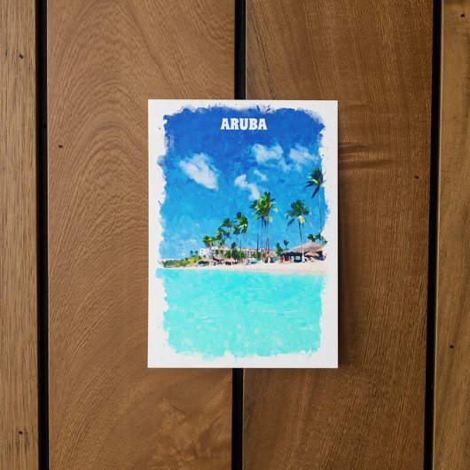 Stijlvol Aruba Caribbean Beach Paradise Briefkaart