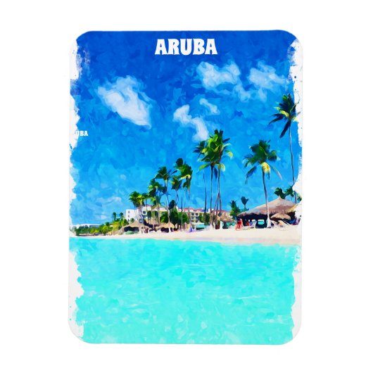 Stijlvol Aruba Caribbean Beach Paradise Magneet (Verticaal)
