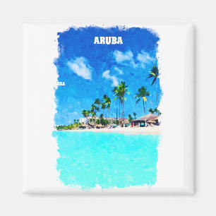 Stijlvol Aruba Caribbean Beach Paradise Magneet
