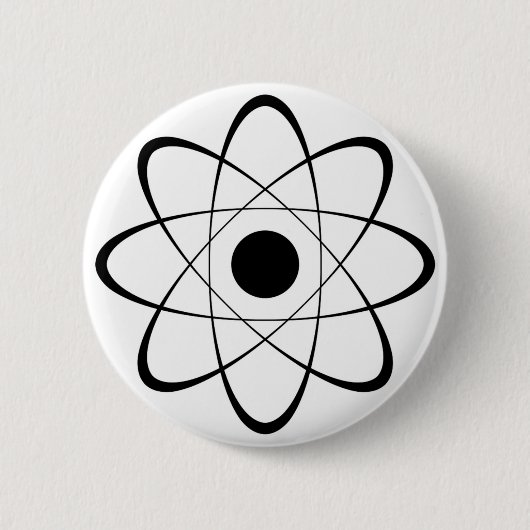 Stijlvol Atom-symbool Ronde Button 5,7 Cm (Voorkant)