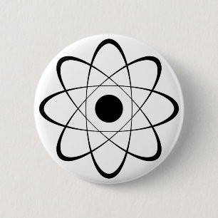 Stijlvol Atom-symbool Ronde Button 5,7 Cm