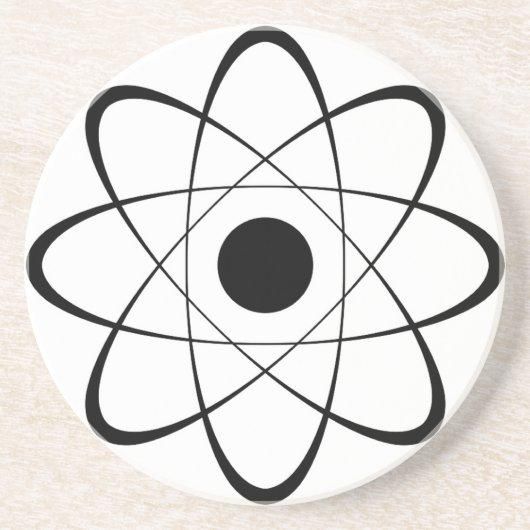 Stijlvol Atom-symbool Zandsteen Onderzetter (Voorkant)