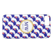 Stijlvol AUSTRALIË Overvloedig levensmonogram Case-Mate iPhone Case (Achterkant (Horizontaal))