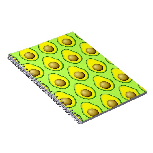  Stijlvol Avocado-tekentroon Notitieboek (Rechterzijde)