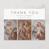 Stijlvol Baby shower 3 foto's dank u Briefkaart (Voorkant)