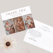 Stijlvol Baby shower 3 foto's dank u Briefkaart