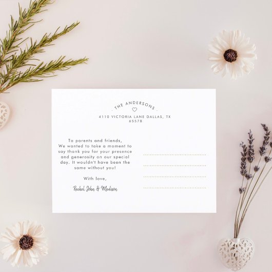 Stijlvol Baby shower 3 foto's dank u Briefkaart