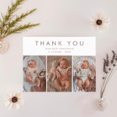 Stijlvol Baby shower 3 foto's dank u Briefkaart