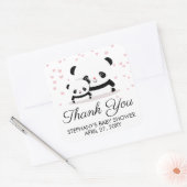 Stijlvol Baby shower Cute Panda Dank u Stickers (Envelop)