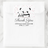 Stijlvol Baby shower Cute Panda Dank u Stickers (Tas)