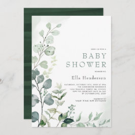 Stijlvol Baby shower Eucalyptus Garden Kaart
