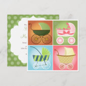 Stijlvol Baby shower Kaart (Voorkant / Achterkant)