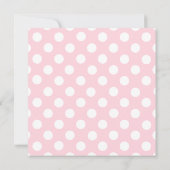 Stijlvol Baby shower met roze en witte poka Kaart (Achterkant)