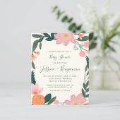 Stijlvol Baby shower voor roze tuin (Staand voorkant)