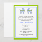 Stijlvol Baby shower voor tweekleppige jongens Kaart (Voorkant / Achterkant)