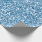 Stijlvol Babyblauw schimmer Glitter Glam Pattern Cadeaupapier (Hoek)