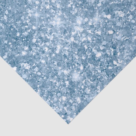 Stijlvol Babyblauw schimmer Glitter Glam Pattern Tissuepapier (Detail)