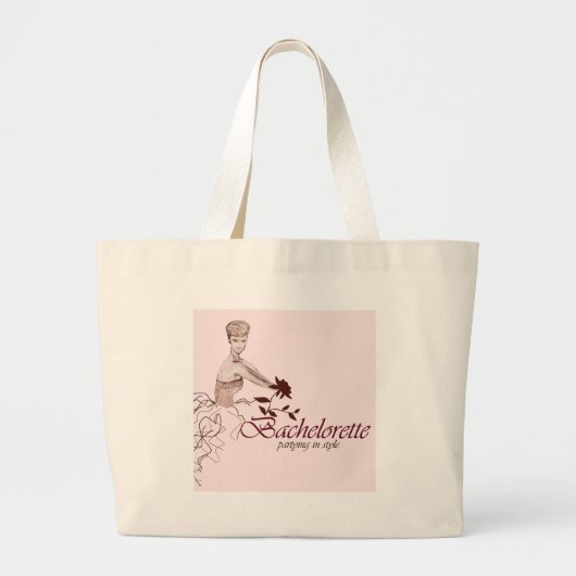 Stijlvol bachelorette grote tote bag (Voorkant)
