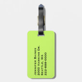 Stijlvol Bagagelabel met zwart-wit poladots (Achterkant verticaal)