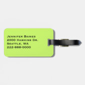 Stijlvol Bagagelabel met zwart-wit poladots (Achterkant horizontaal)