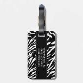 Stijlvol Bagagelabel voor aangepaste zebra afdrukk (Achterkant verticaal)