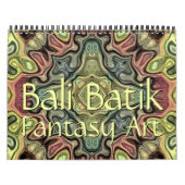 Stijlvol Bali Batik Pattern Fantasy Art Design Kalender (Hoes)