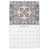 Stijlvol Balinees batikpatroon fantasie kunstontwe Kalender (Feb 2027)
