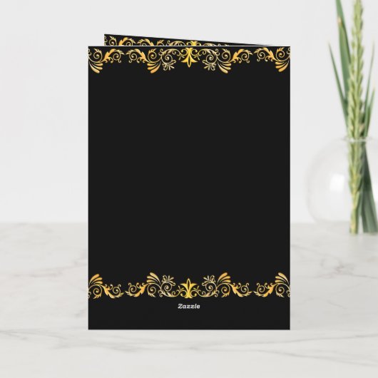 Stijlvol ballet, elegant goud in reliëf kaart (Achterkant)