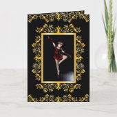 Stijlvol ballet, elegant goud in reliëf kaart (Voorkant)