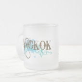 Stijlvol Bangkok Thailand Matglas Koffiemok (Voorkant links)